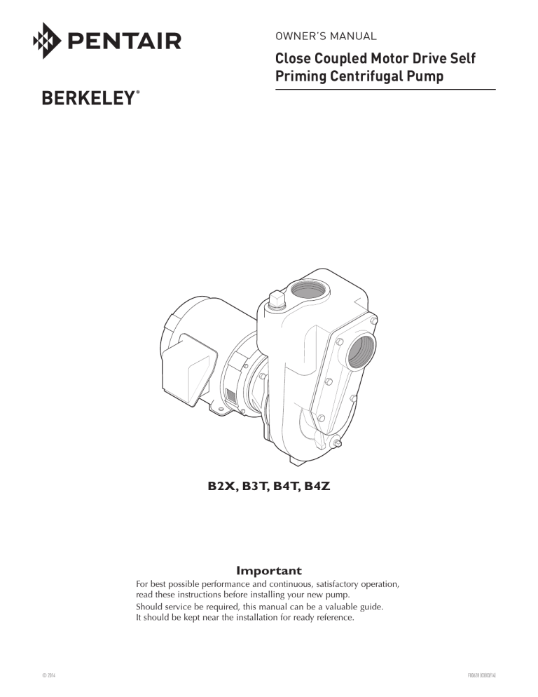 Close Coupled Motor Drive Self Priming Close Coupled Motor Drive Self Priming
