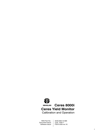 Ceres 8000i Ceres Yield Monitor | Manualzz Ceres 8000i Ceres Yield Monitor | Manualzz