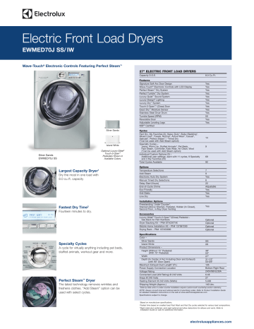Electric Front Load Dryers Electric Front Load Dryers