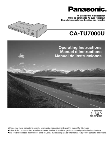 Panasonic CATU7000U Owner's manual Panasonic CATU7000U Owner's manual