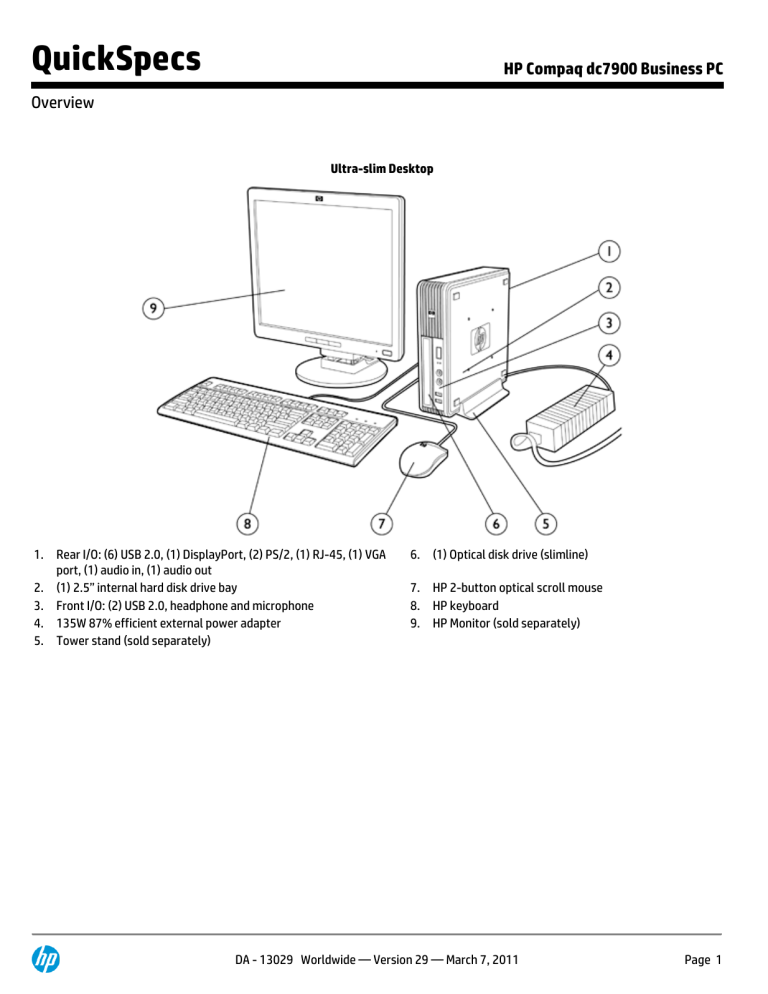 HP Compaq dc7900 Business PC HP Compaq dc7900 Business PC
