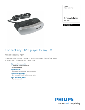 SWS2101W/27 Philips Video converter SWS2101W/27 Philips Video converter