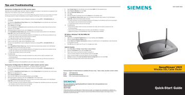 SpeedStream® 2623 Wireless DSL/Cable Router SpeedStream® 2623 Wireless DSL/Cable Router