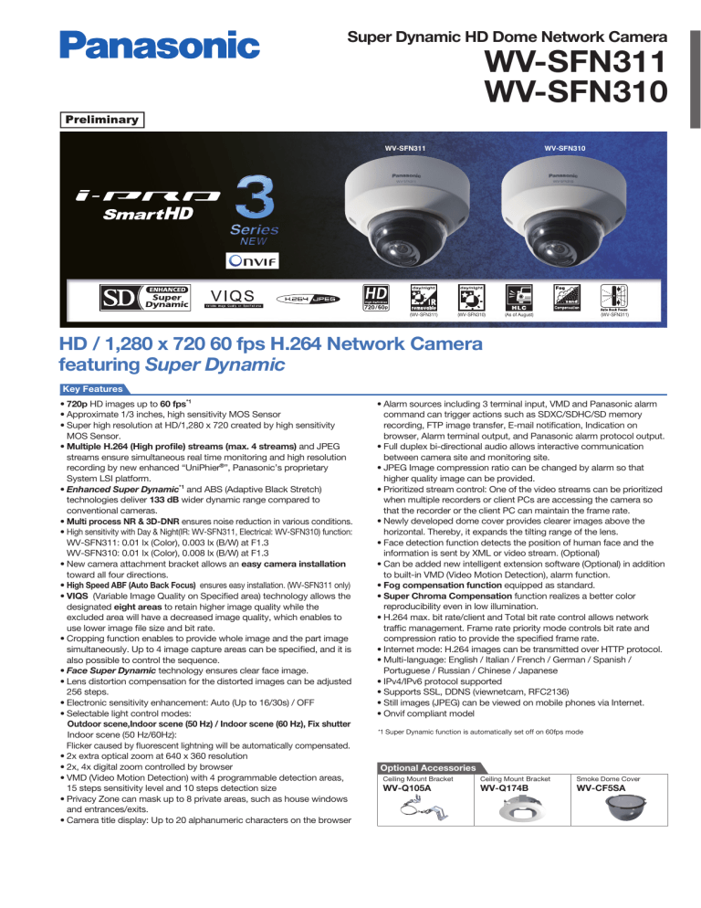 WV-SFN311 WV-SFN310 - Panasonic Business WV-SFN311 WV-SFN310 - Panasonic Business
