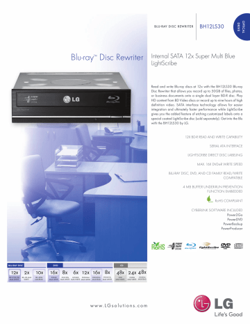 Blu-ray™ Disc Rewriter Blu-ray™ Disc Rewriter