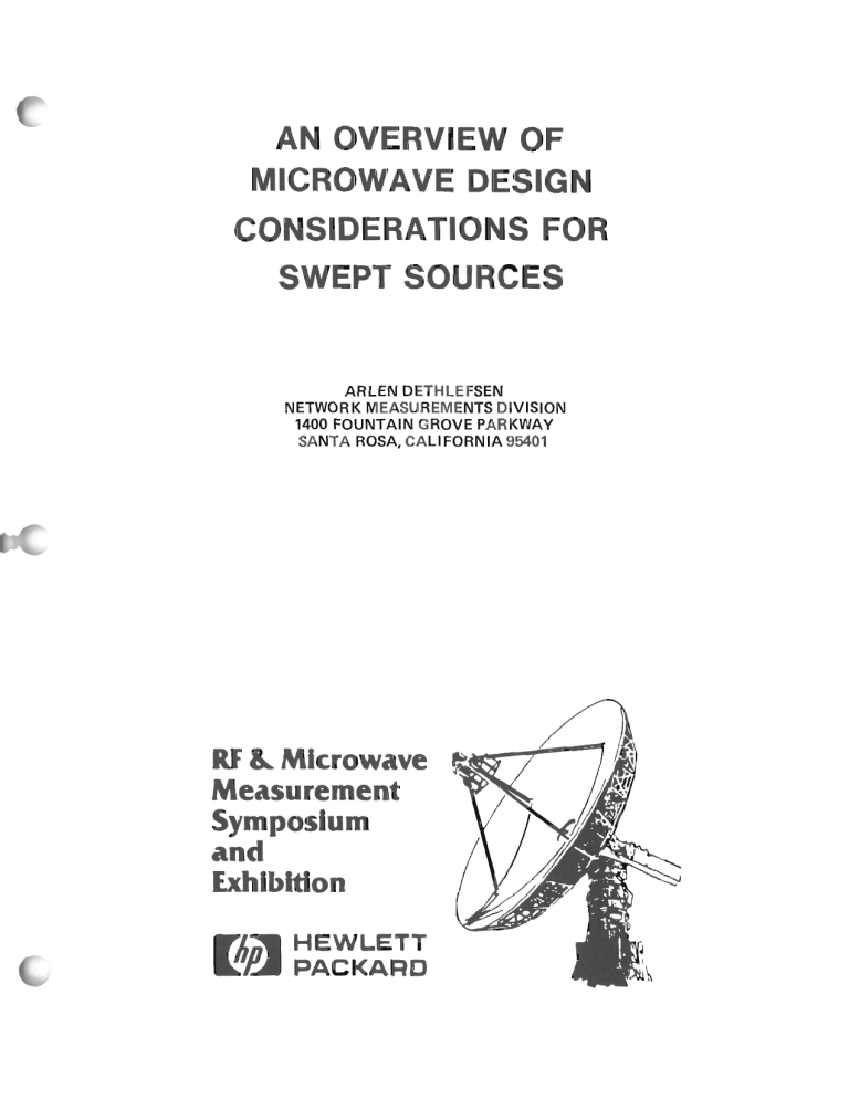 an overview of microwave design considerations for an overview of microwave design considerations for