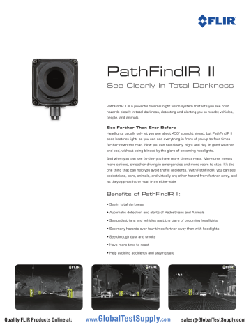 FLIR Systems FLIR PathFindIR II 30Hz PD/AD Vehicle Thermal FLIR Systems FLIR PathFindIR II 30Hz PD/AD Vehicle Thermal