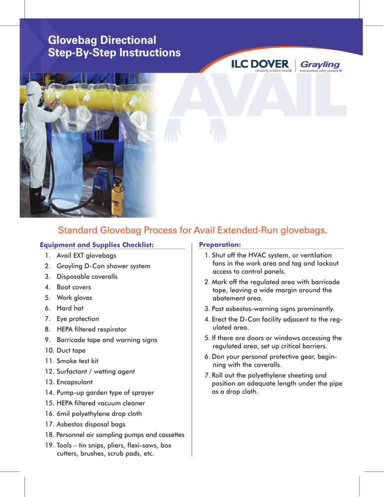 Glovebag Directional Step-By-Step Instructions Glovebag Directional Step-By-Step Instructions