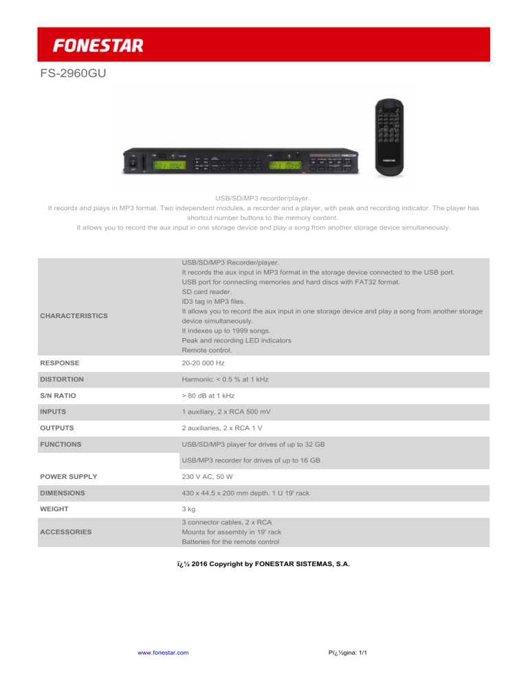 FS-2960GU FS-2960GU