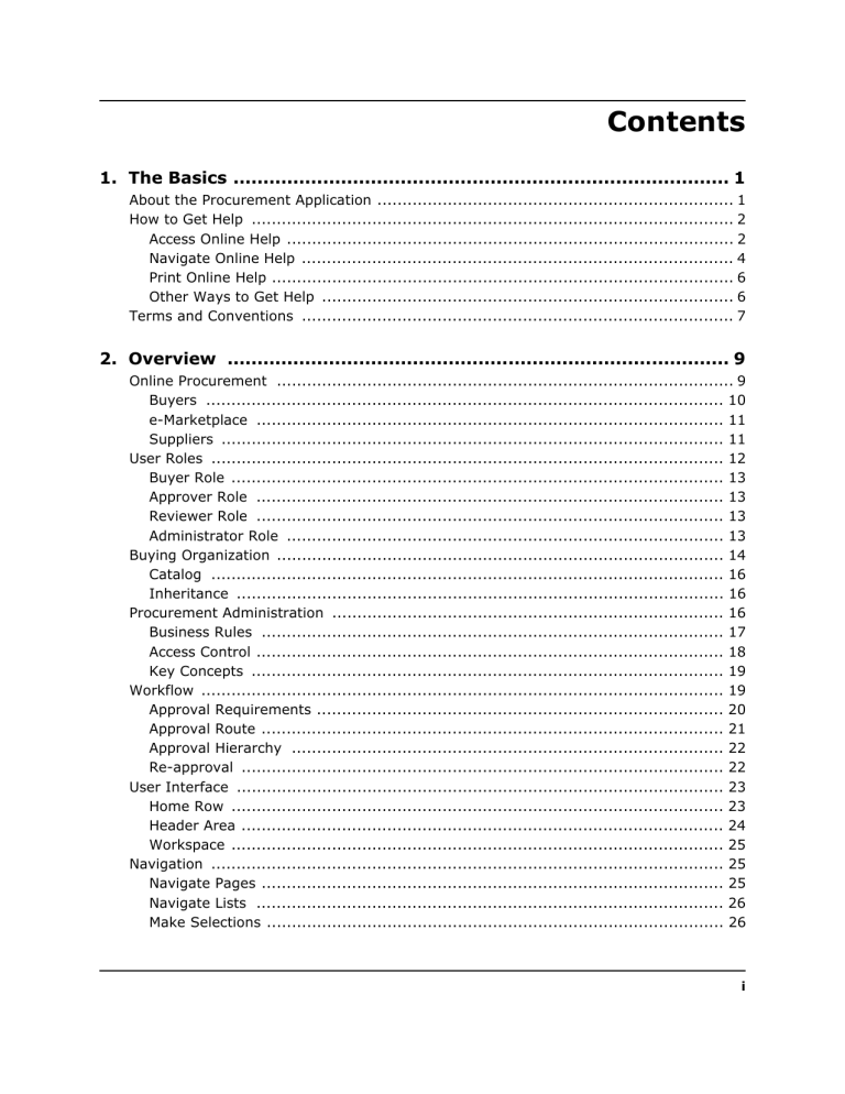 Commerce One Procurement 5.6 Help Commerce One Procurement 5.6 Help