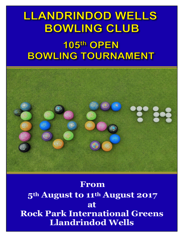 2017 Tournament Programme available online here 2017 Tournament Programme available online here