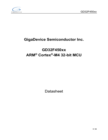 GigaDevice Semiconductor Inc. GD32F450xx ARM® Cortex® GigaDevice Semiconductor Inc. GD32F450xx ARM® Cortex®