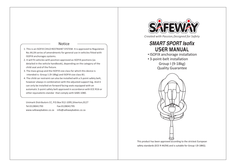 SMART SPORT Isofix SMART SPORT Isofix