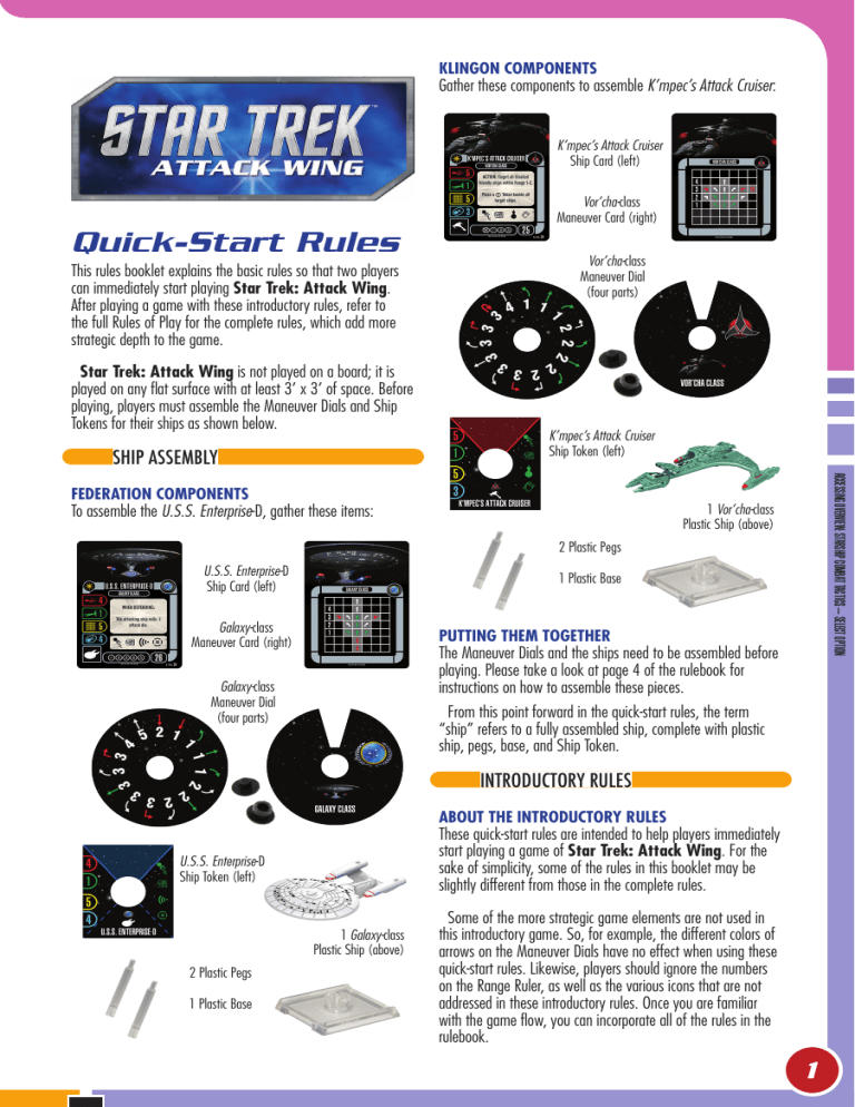 Quick-Start Rules Quick-Start Rules