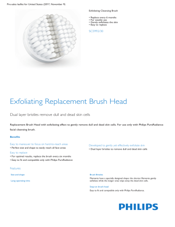 Product Leaflet: Replace every 6 months Exfoliating Product Leaflet: Replace every 6 months Exfoliating