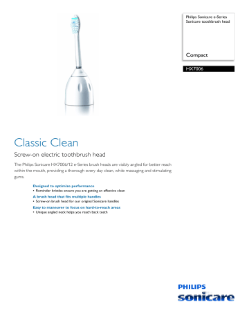 HX7006/12 Philips Sonicare toothbrush head HX7006/12 Philips Sonicare toothbrush head