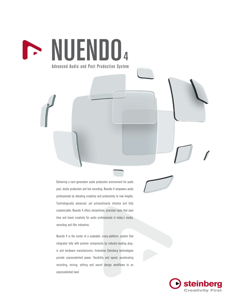 Advanced Audio and Post Production System Advanced Audio and Post Production System
