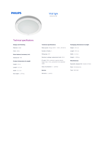 Design and finishing Material: metal Color: white Extra feature Design and finishing Material: metal Color: white Extra feature
