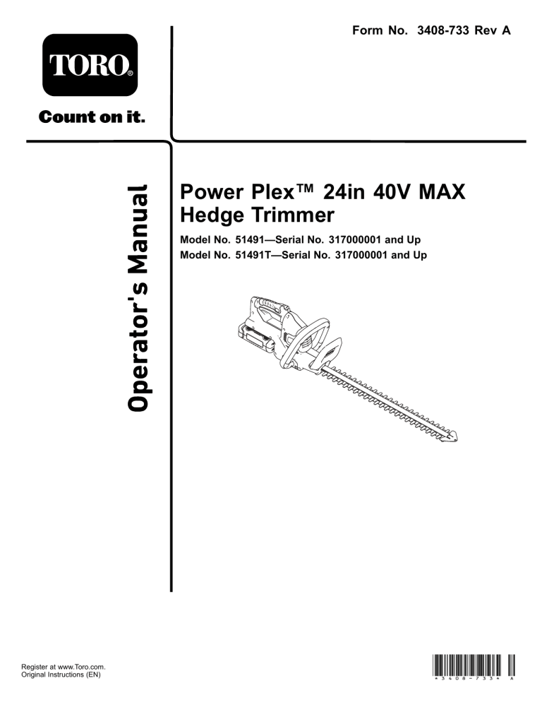 Toro 51491T, 51491 User manual Toro 51491T, 51491 User manual