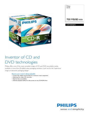 Philips CR7A0NJ10/00 User manual Philips CR7A0NJ10/00 User manual