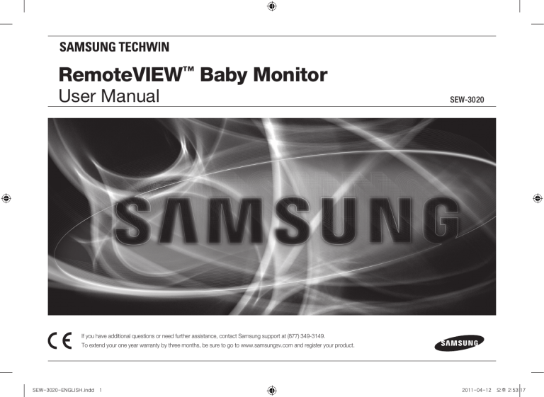 Samsung SEW3020 User manual Samsung SEW3020 User manual