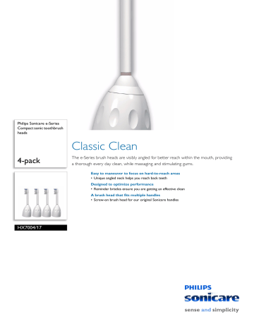 HX7004/17 Philips Compact sonic toothbrush heads HX7004/17 Philips Compact sonic toothbrush heads