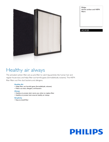 AC4120/00 Philips Active carbon and HEPA filters AC4120/00 Philips Active carbon and HEPA filters