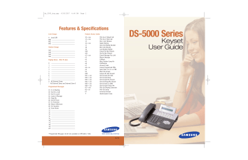 Samsung DS-5000 Series Keyset User Guide | Manualzz Samsung DS-5000 Series Keyset User Guide | Manualzz
