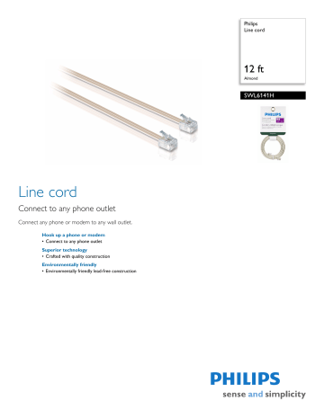 SWL6141H/37 Philips Line cord SWL6141H/37 Philips Line cord