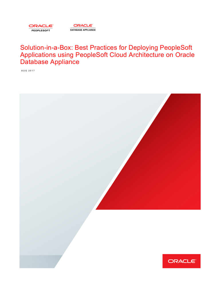 Solution-in-a-Box: Best Practices for Deploying PeopleSoft Solution-in-a-Box: Best Practices for Deploying PeopleSoft