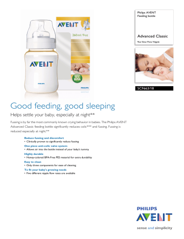 SCF663/18 Philips Feeding bottle SCF663/18 Philips Feeding bottle