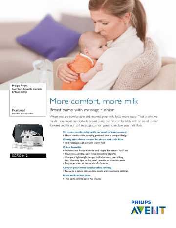 SCF334/12 Philips Comfort Double electric breast SCF334/12 Philips Comfort Double electric breast