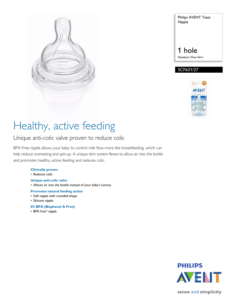 SCF631/27 Philips Nipple SCF631/27 Philips Nipple