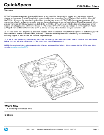 HP SATA Hard Drives HP SATA Hard Drives