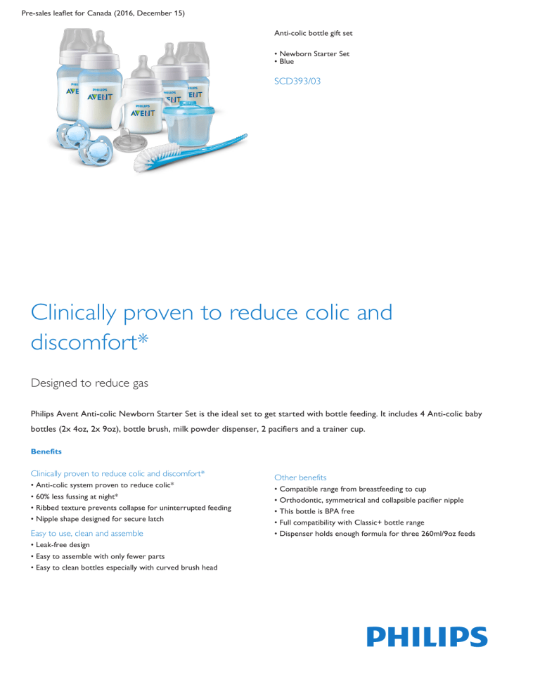 Product Leaflet: Newborn Starter Set Anti Product Leaflet: Newborn Starter Set Anti
