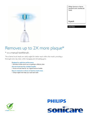 HX7026/29 Philips Standard sonic toothbrush heads HX7026/29 Philips Standard sonic toothbrush heads