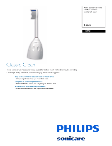 HX7001/82 Philips Standard Sonicare toothbrush head HX7001/82 Philips Standard Sonicare toothbrush head
