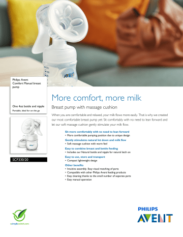 SCF330/20 Philips Comfort Manual breast pump SCF330/20 Philips Comfort Manual breast pump