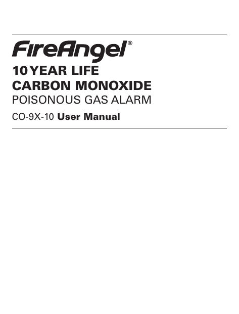 10 YEAR LIFE CARBON MONOXIDE 10 YEAR LIFE CARBON MONOXIDE