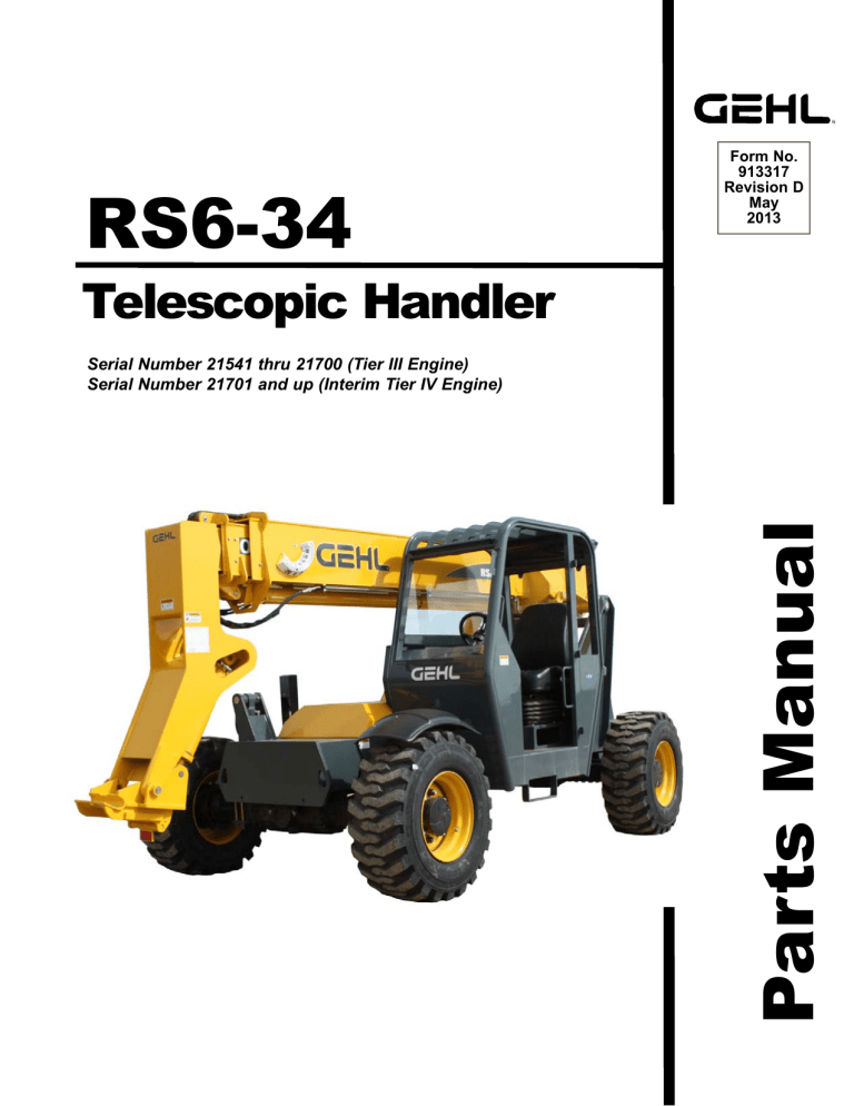 RS6-34 P a rts Manual RS6-34 P a rts Manual