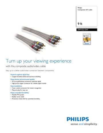 SWV3213W/27 Philips Composite A/V cable SWV3213W/27 Philips Composite A/V cable