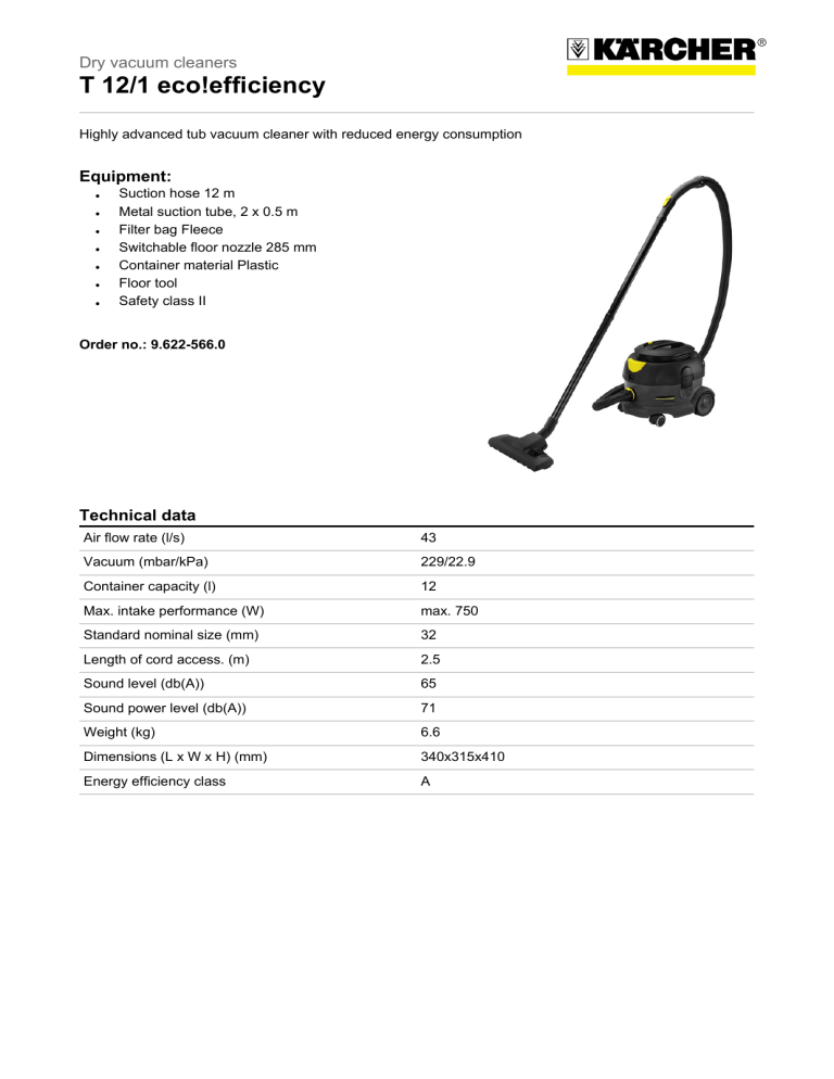 T 12/1 eco!efficiency T 12/1 eco!efficiency