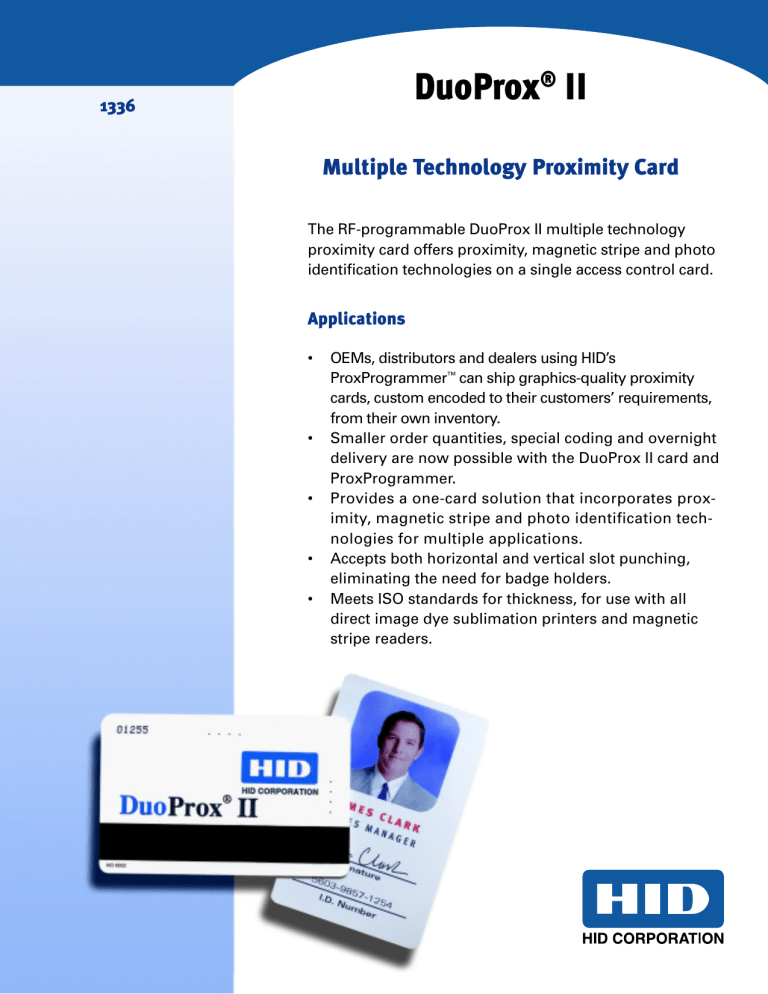 DuoProx II Data Sheet DuoProx II Data Sheet