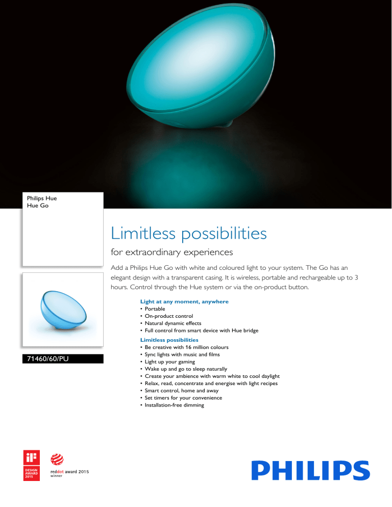 7146060PU Philips Hue Go 7146060PU Philips Hue Go