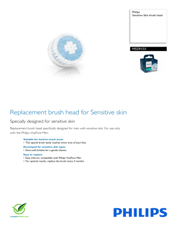 MS591/51 Philips Sensitive Skin brush head MS591/51 Philips Sensitive Skin brush head