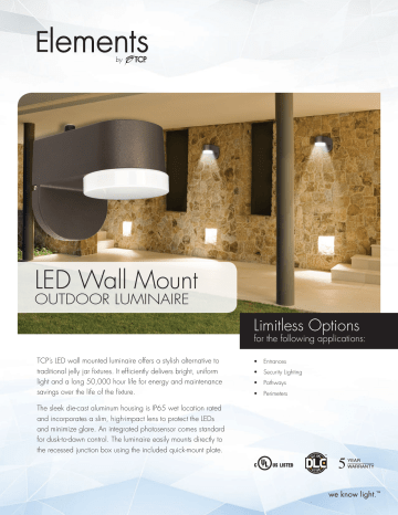 LED Wall Mount Outdoor Luminaire LED Wall Mount Outdoor Luminaire