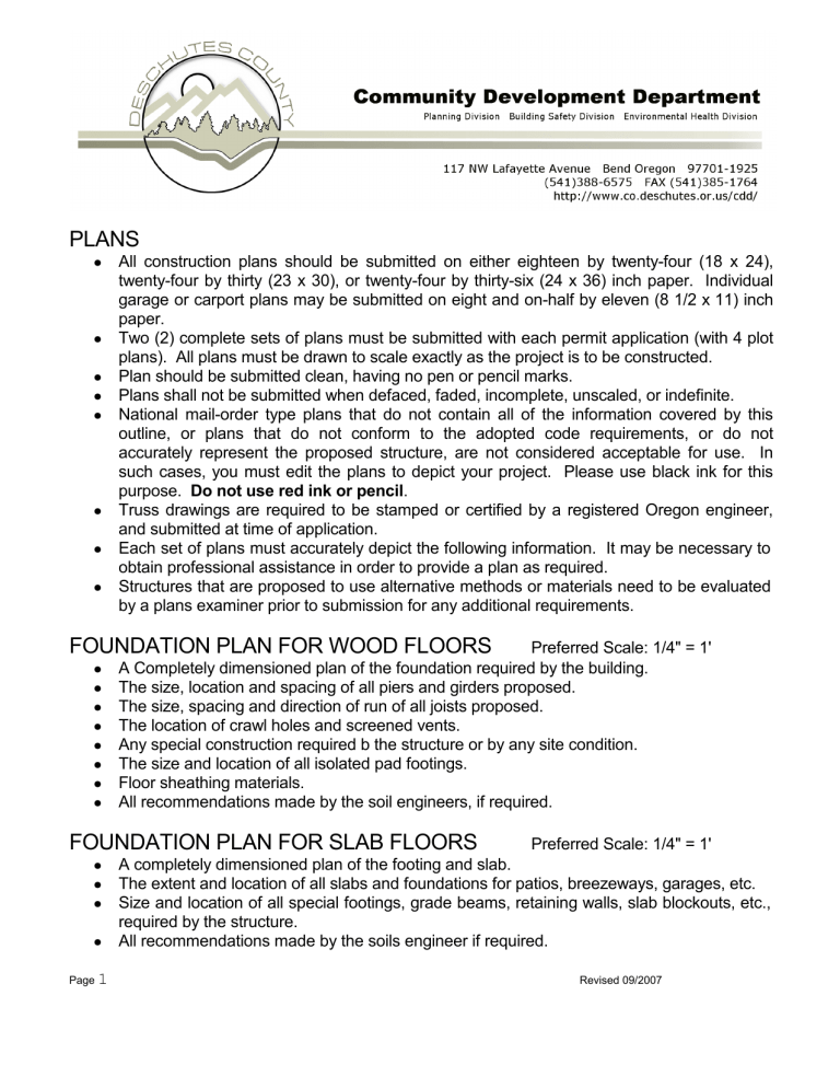 PLANS FOUNDATION PLAN FOR WOOD FLOORS Preferred Scale PLANS FOUNDATION PLAN FOR WOOD FLOORS Preferred Scale