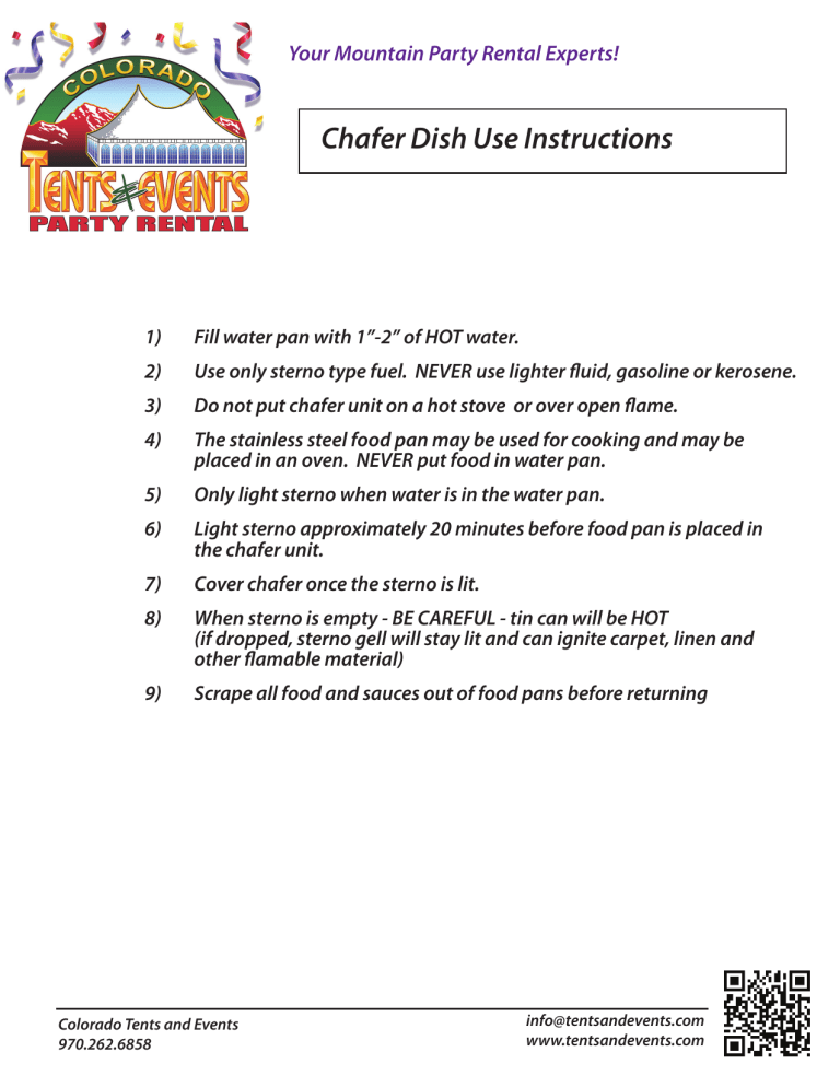 ChaferDish copy - Colorado Tents and Events ChaferDish copy - Colorado Tents and Events