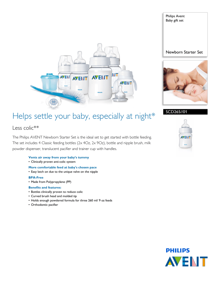 SCD265/01 Philips Baby gift set SCD265/01 Philips Baby gift set