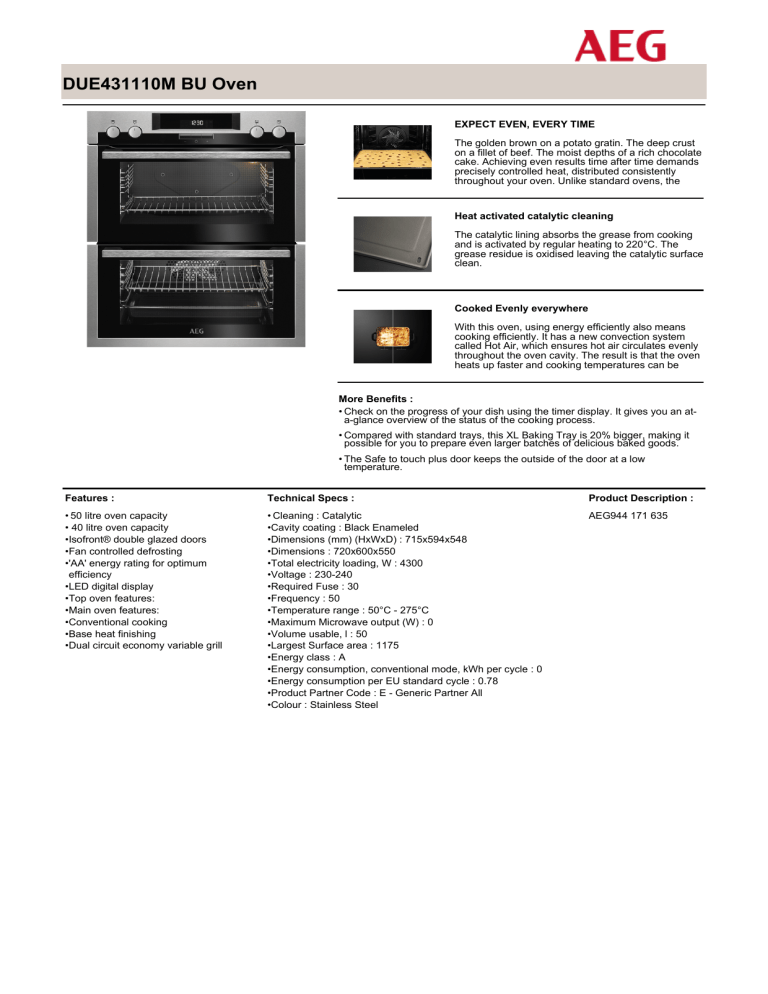 DUE431110M BU Oven DUE431110M BU Oven
